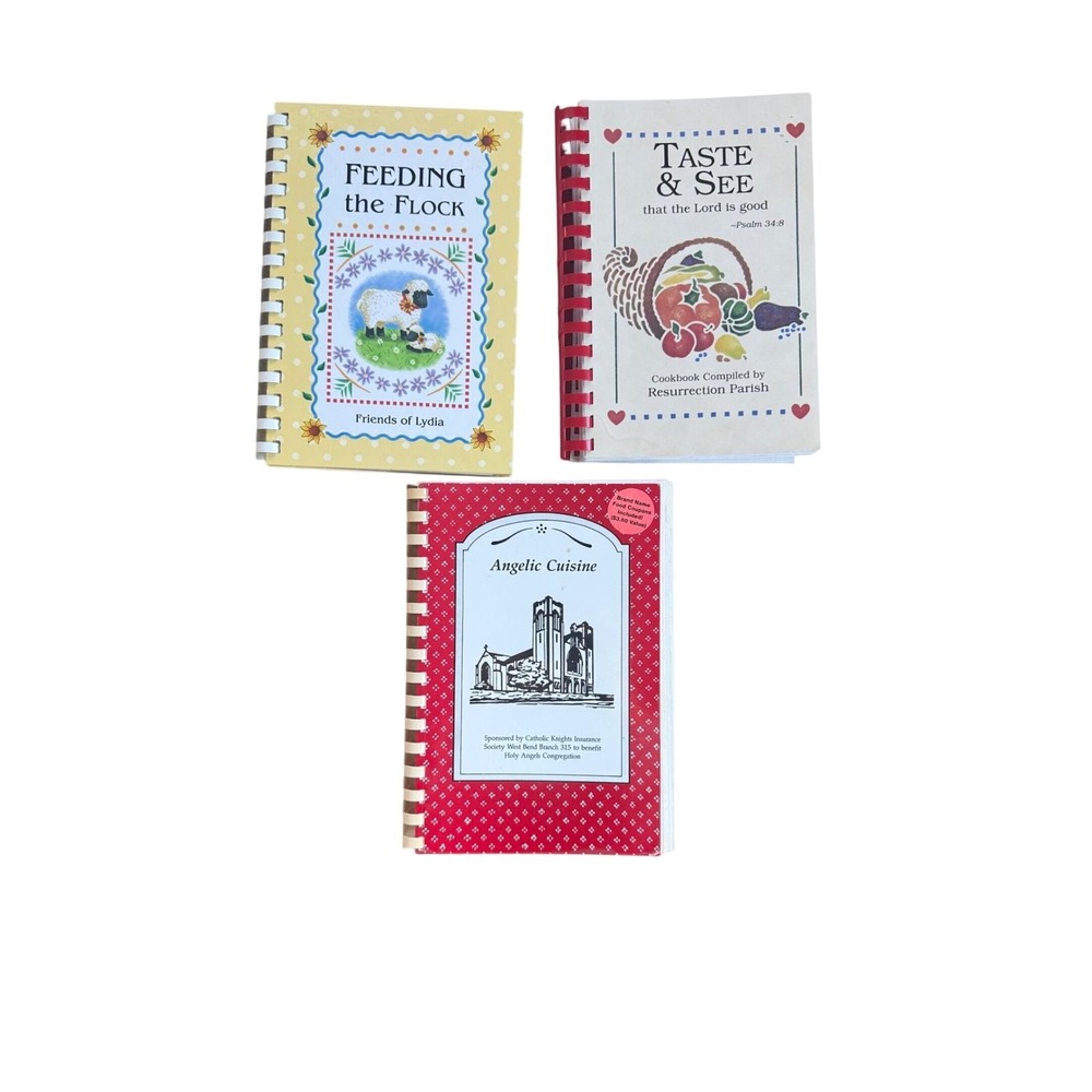 Vintage Wisconsin Church Cookbook Lot 1994-2002 Community Recipes